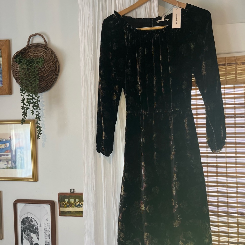 Rebecca Taylor Black Sheath Dress with Bishop Sleeves